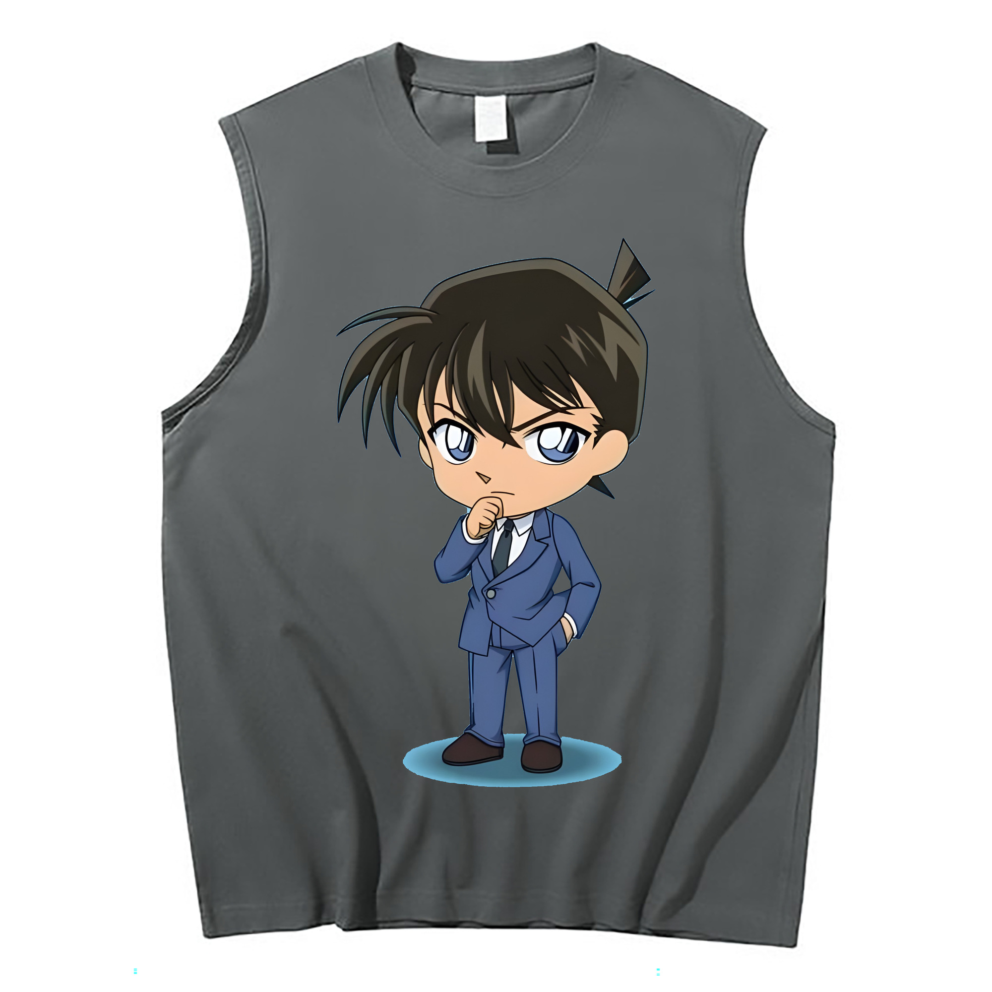（画像用） 名探偵コナン 江戸川 コナン Detective Conan Conan Edogawa コットン100％タンクトップ（フロントプリント）